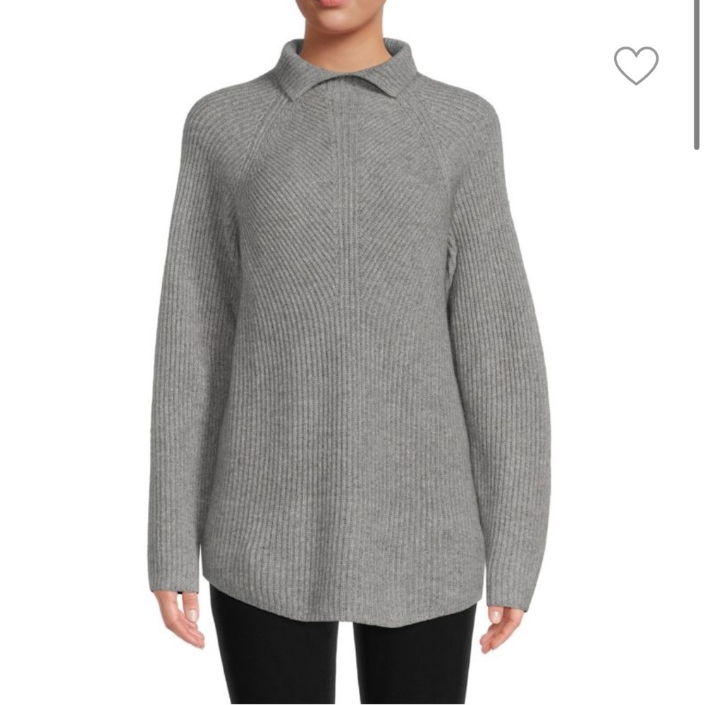 THEORY Moving Rib-Knit Cashmere Turtleneck Sweater